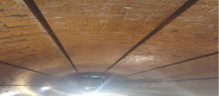 湖北某烧结厂圆筒混淆机使用pg电子模拟器耐磨陶瓷衬板